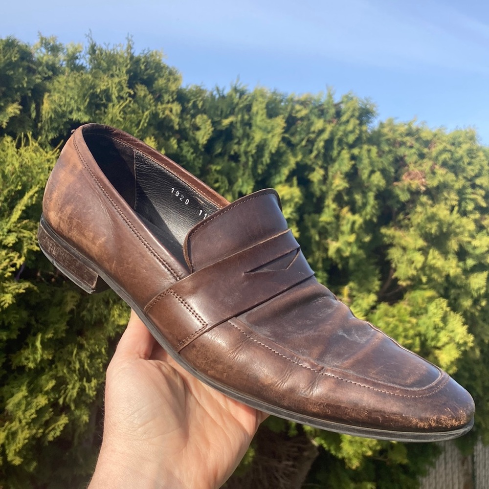 To Boot Brown Leather Penny Loafers